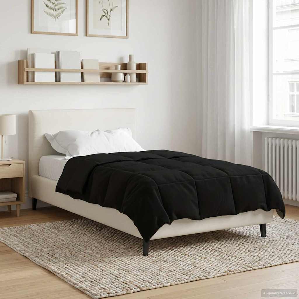 Duvet Estivo Trapuntato Nero 135 x 200 cm Microfibra