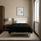 Duvet Estivo Trapuntato Nero 155 x 200 cm Microfibra