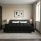 Duvet Estivo Trapuntato Nero 200 x 200 cm Microfibra