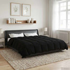 Duvet Estivo Trapuntato Nero 200 x 240 cm Microfibra
