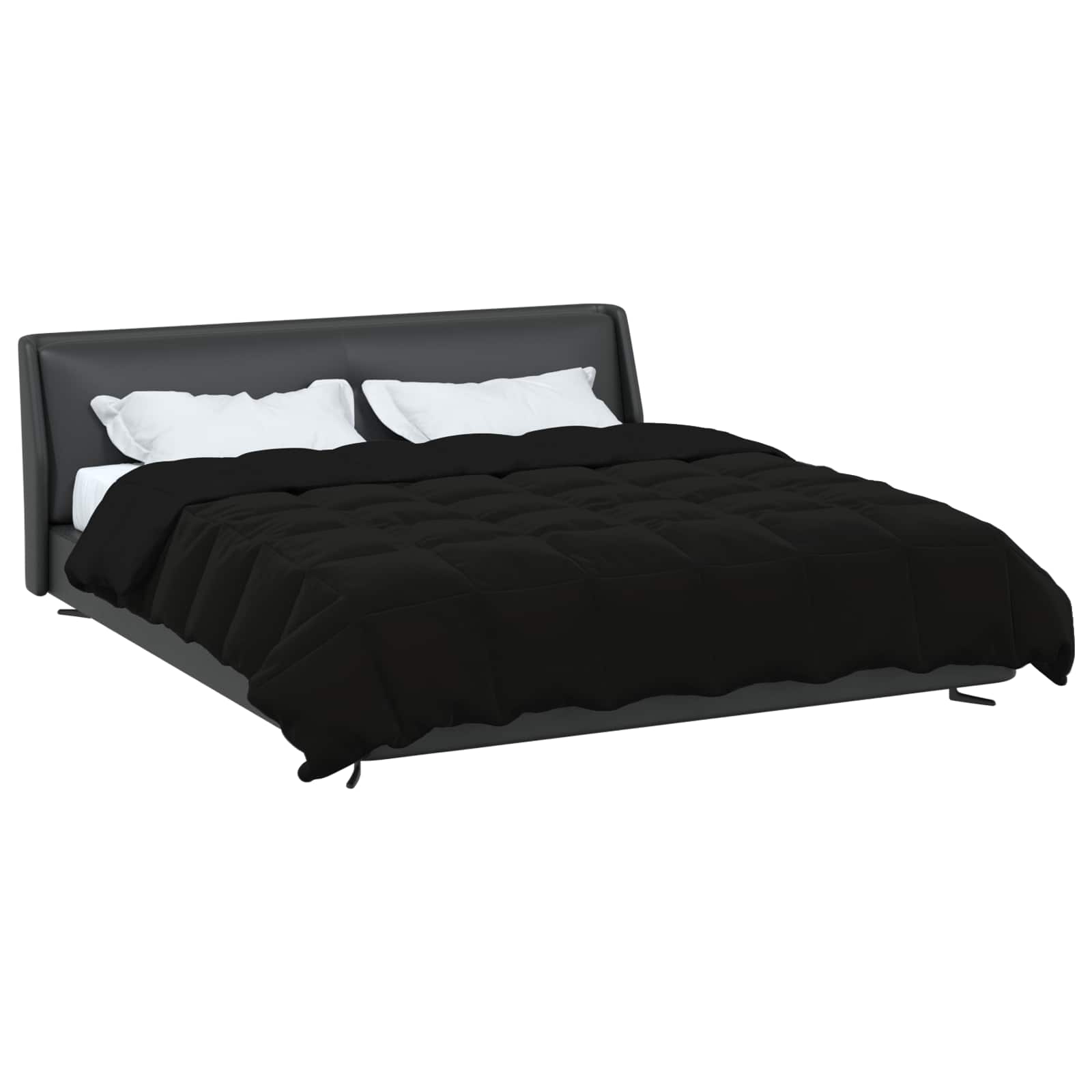 Duvet Estivo Trapuntato Nero 200 x 240 cm Microfibra