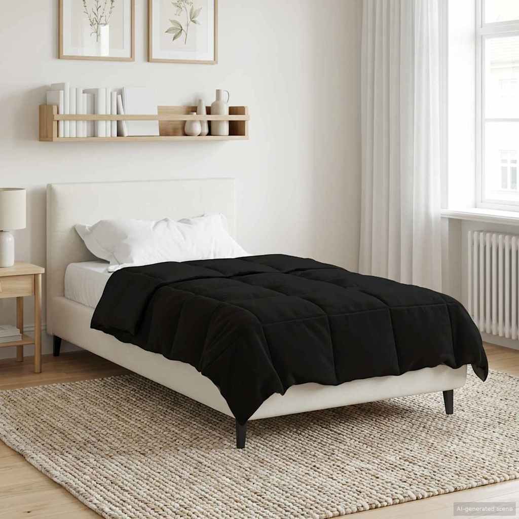 Duvet Estivo Trapuntato Nero 135 x 220 cm Microfibra
