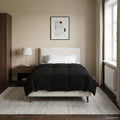 Duvet Estivo Trapuntato Nero 135 x 220 cm Microfibra