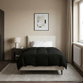 Duvet Estivo Trapuntato Nero 140 x 220 cm Microfibra