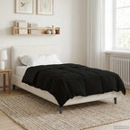 Duvet Estivo Trapuntato Nero 155 x 220 cm Microfibra