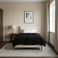 Duvet Estivo Trapuntato Nero 155 x 220 cm Microfibra