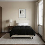 Duvet Estivo Trapuntato Nero 155 x 220 cm Microfibra