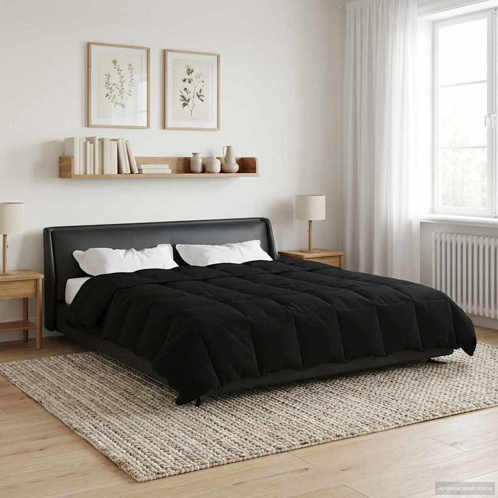 Duvet Estivo Trapuntato Nero 220 x 240 cm Microfibra