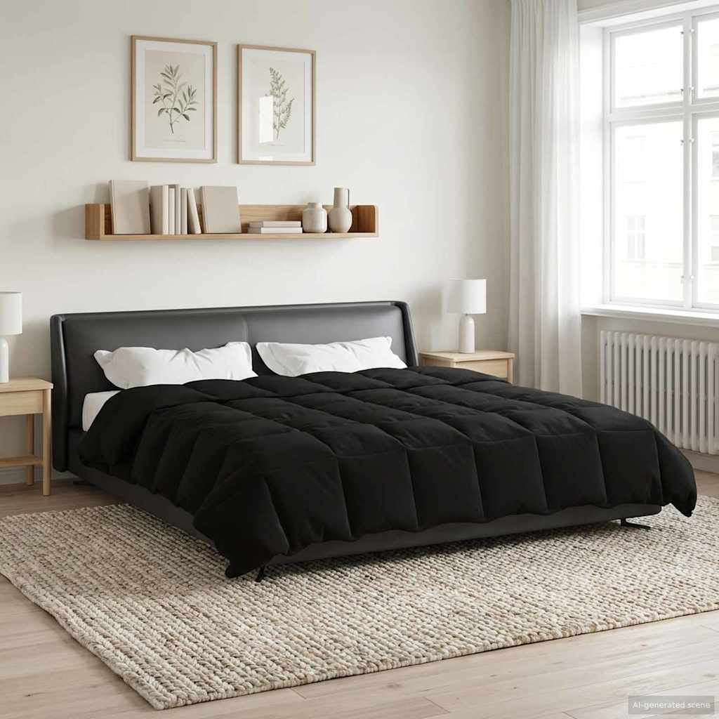 Duvet Estivo Trapuntato Nero 220 x 260 cm Microfibra