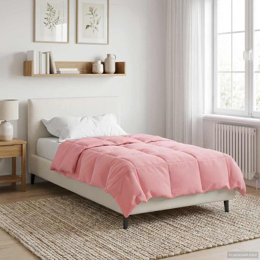 Duvet Estivo Trapuntato Rosa 155 x 200 cm Microfibra