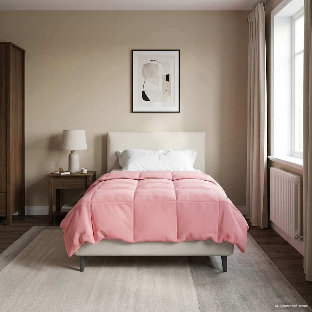 Duvet Estivo Trapuntato Rosa 155 x 200 cm Microfibra