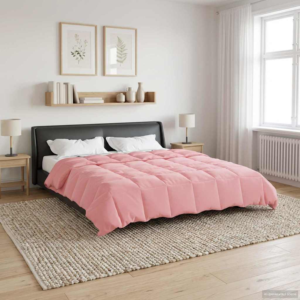 Duvet Estivo Trapuntato Rosa 200 x 200 cm Microfibra