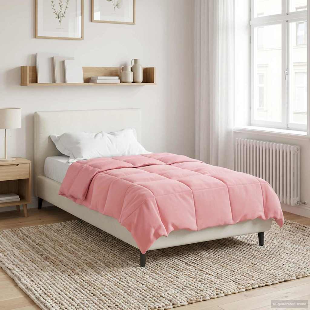 Duvet Estivo Trapuntato Rosa 140 x 220 cm Microfibra
