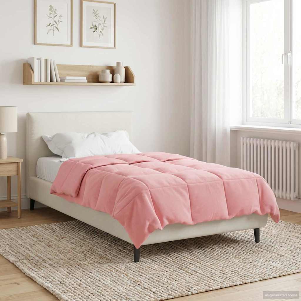 Duvet Estivo Trapuntato Rosa 155 x 220 cm Microfibra