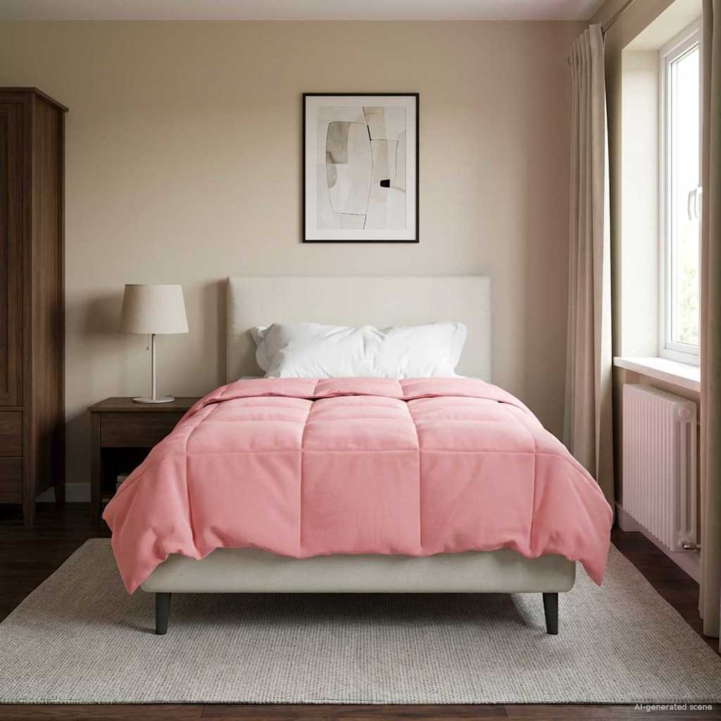 Duvet Estivo Trapuntato Rosa 155 x 220 cm Microfibra