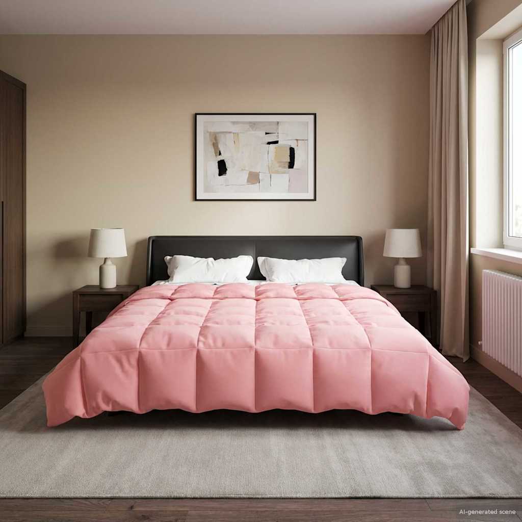 Duvet Estivo Trapuntato Rosa 200 x 220 cm Microfibra