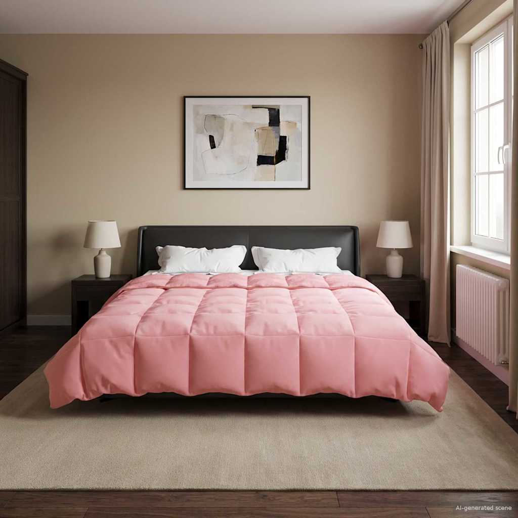 Duvet Estivo Trapuntato Rosa 220 x 240 cm Microfibra