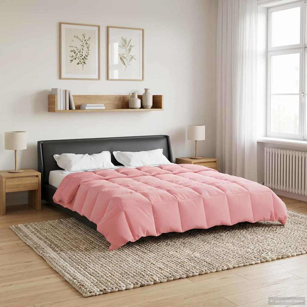 Duvet Estivo Trapuntato Rosa 220 x 260 cm Microfibra