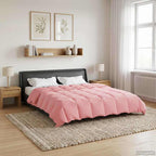 Duvet Estivo Trapuntato Rosa 220 x 260 cm Microfibra