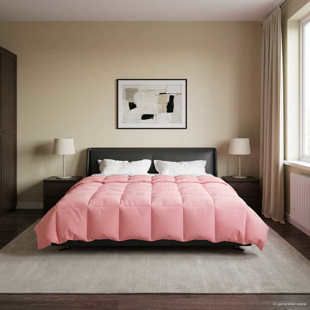 Duvet Estivo Trapuntato Rosa 220 x 260 cm Microfibra