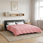 Duvet Estivo Trapuntato Rosa 240 x 260 cm Microfibra