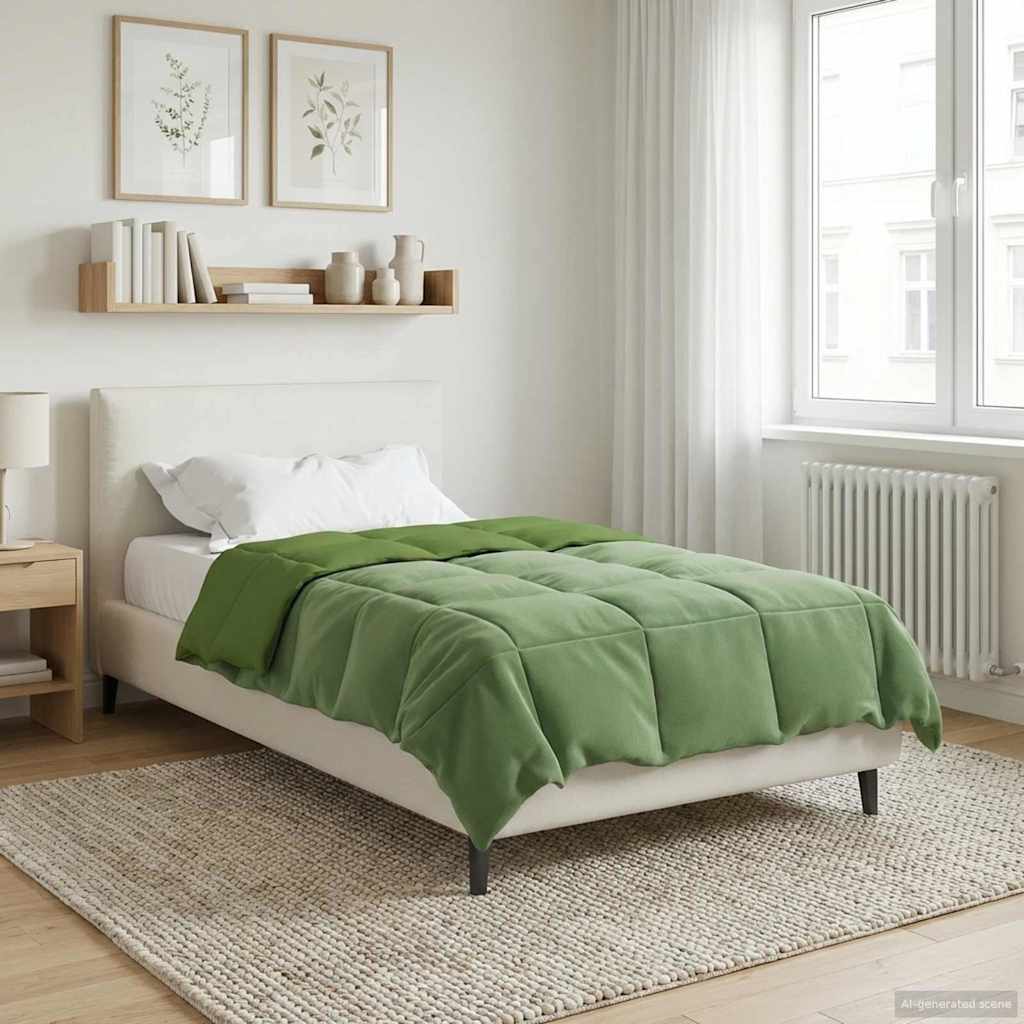 Duvet Estivo Trapuntato Verde 140 x 200 cm Microfibra