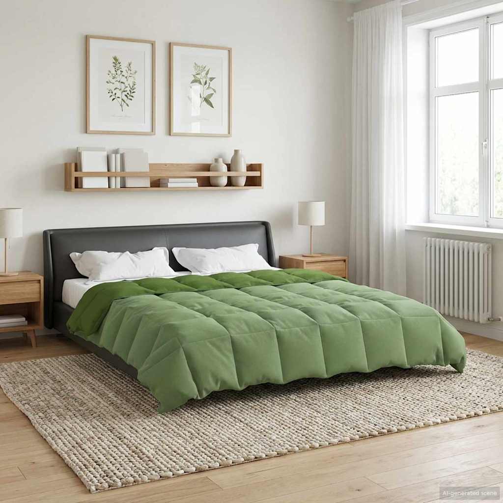 Duvet Estivo Trapuntato Verde 200 x 200 cm Microfibra