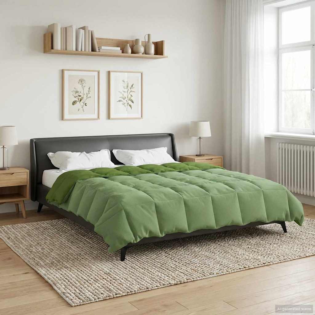 Duvet Estivo Trapuntato Verde 200 x 240 cm Microfibra