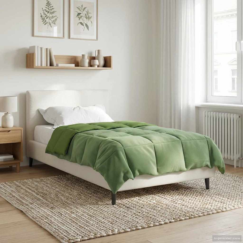 Duvet Estivo Trapuntato Verde 135 x 220 cm Microfibra