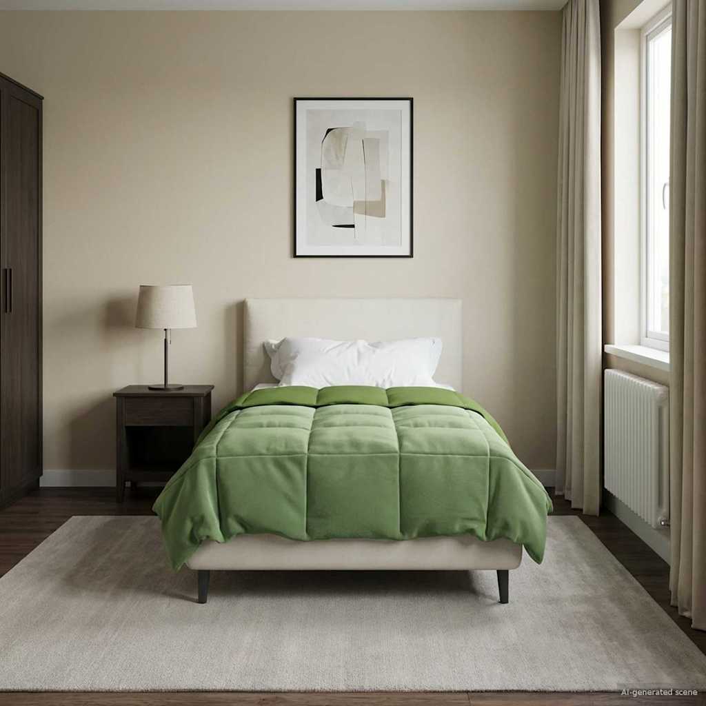 Duvet Estivo Trapuntato Verde 135 x 220 cm Microfibra