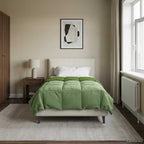 Duvet Estivo Trapuntato Verde 140 x 220 cm Microfibra