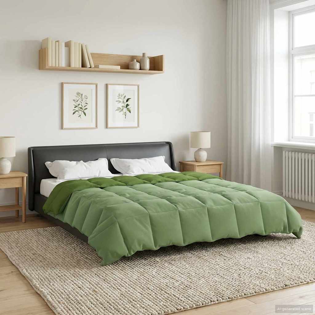 Duvet Estivo Trapuntato Verde 200 x 220 cm Microfibra