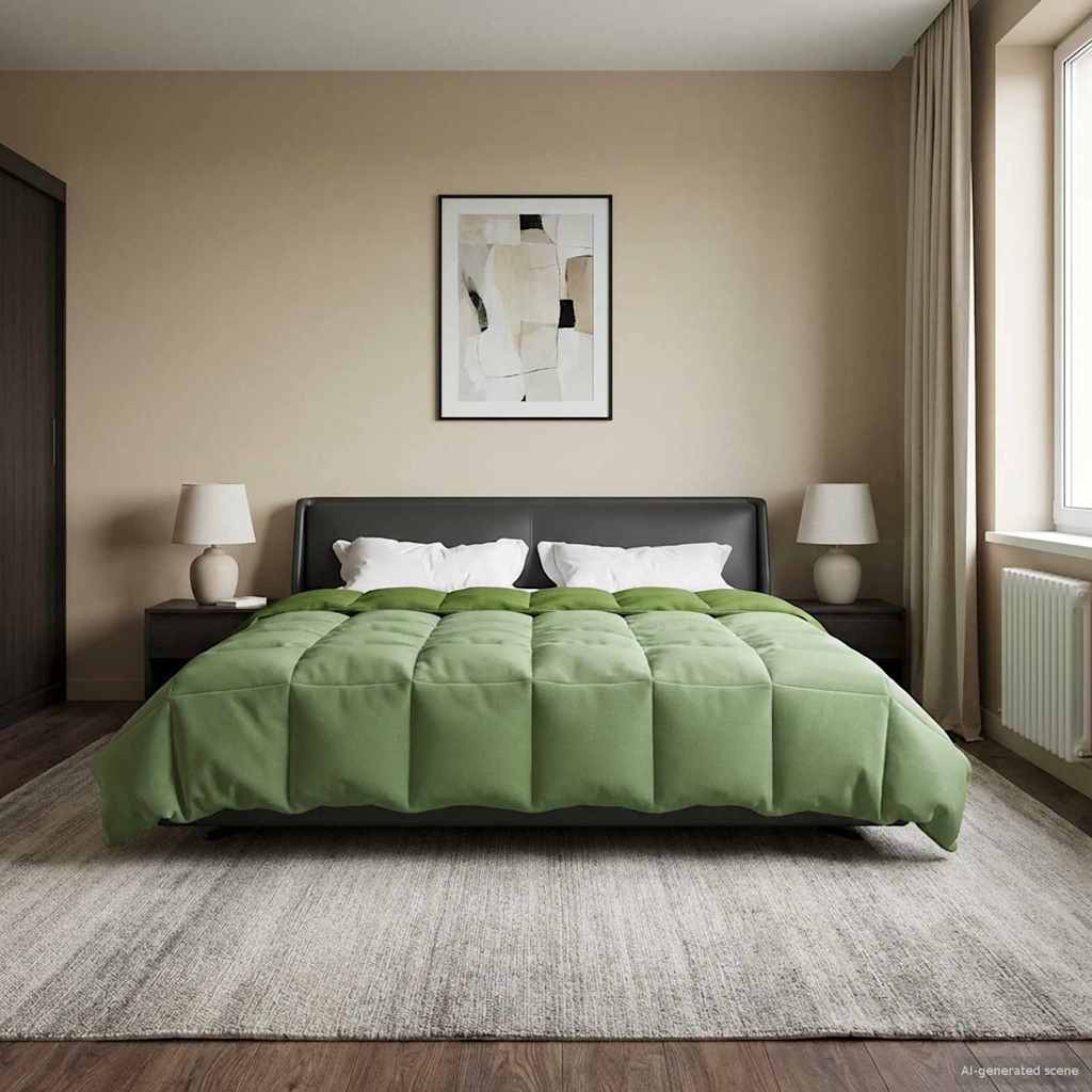 Duvet Estivo Trapuntato Verde 220 x 240 cm Microfibra