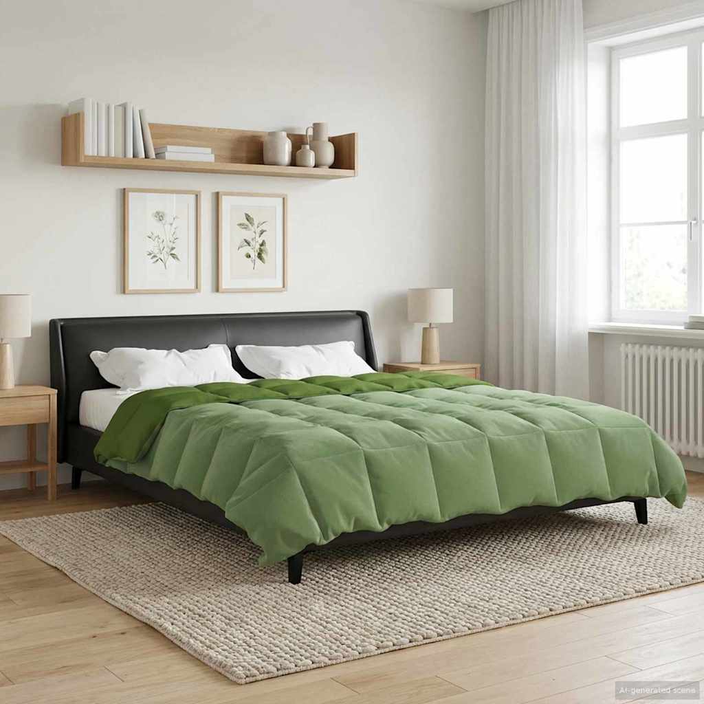 Duvet Estivo Trapuntato Verde 220 x 260 cm Microfibra