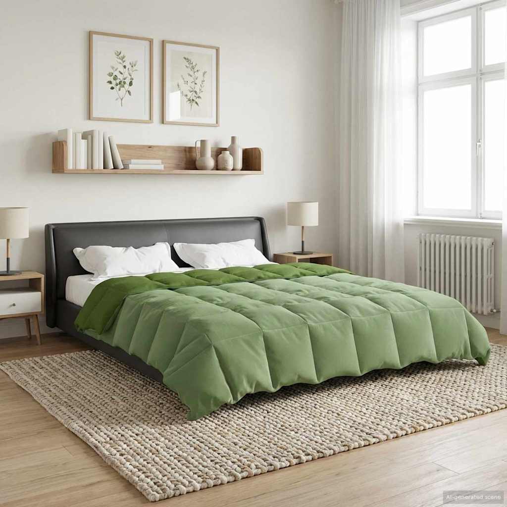 Duvet Estivo Trapuntato Verde 240 x 260 cm Microfibra