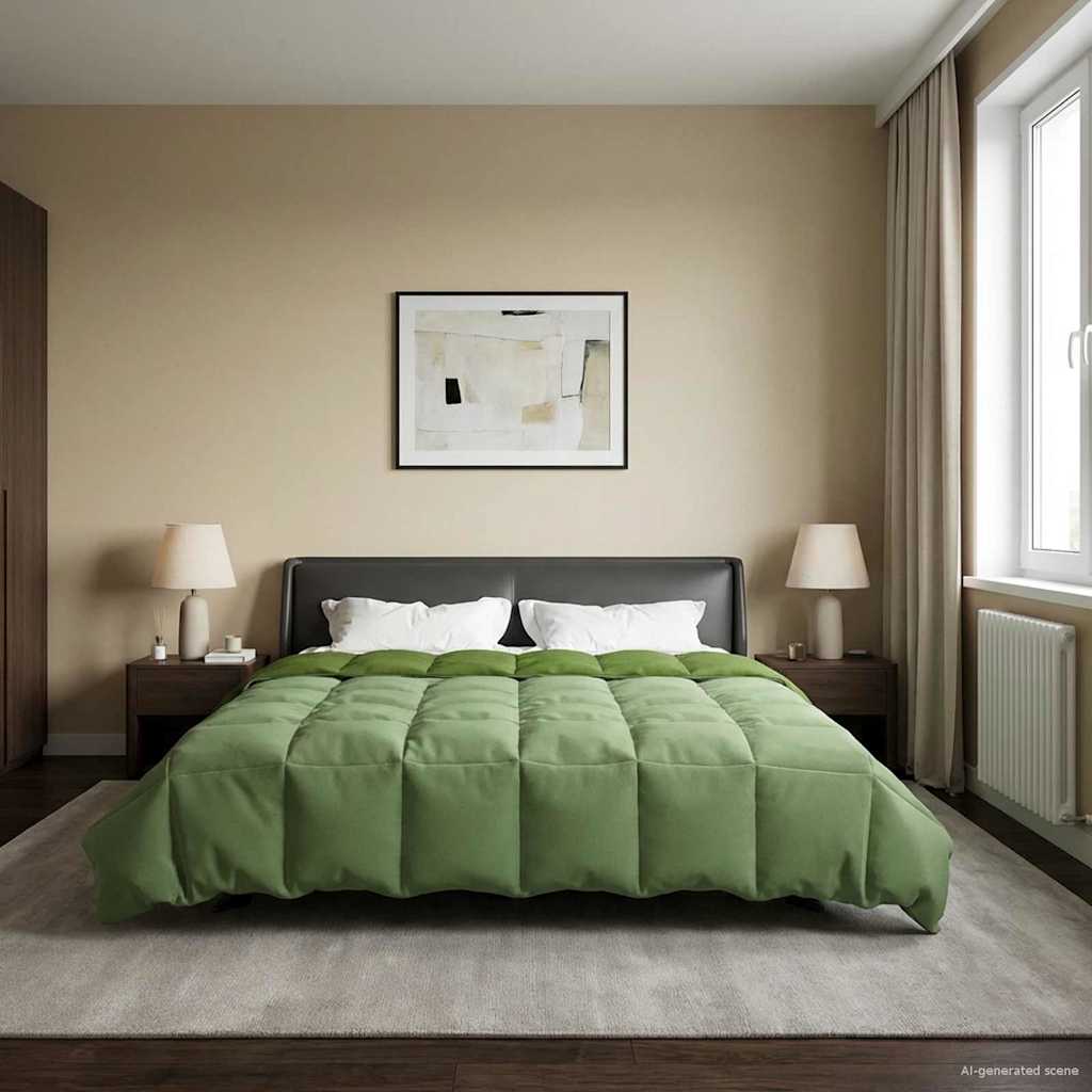 Duvet Estivo Trapuntato Verde 240 x 260 cm Microfibra