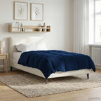 Duvet Estivo Trapuntato Blu Scuro 155 x 200 cm Microfibra