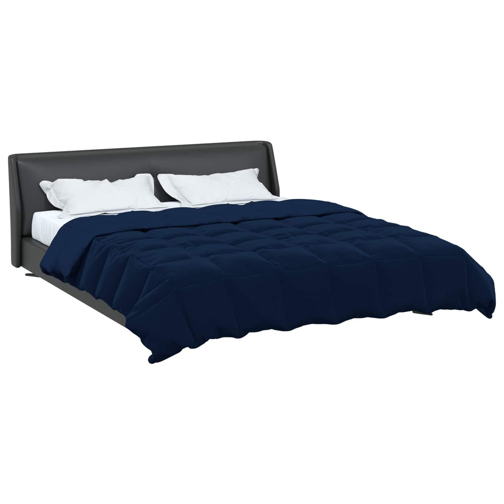 Duvet Estivo Trapuntato Blu Scuro 200 x 200 cm Microfibra