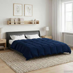 Duvet Estivo Trapuntato Blu Scuro 200 x 240 cm Microfibra