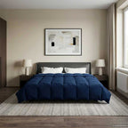 Duvet Estivo Trapuntato Blu Scuro 200 x 240 cm Microfibra