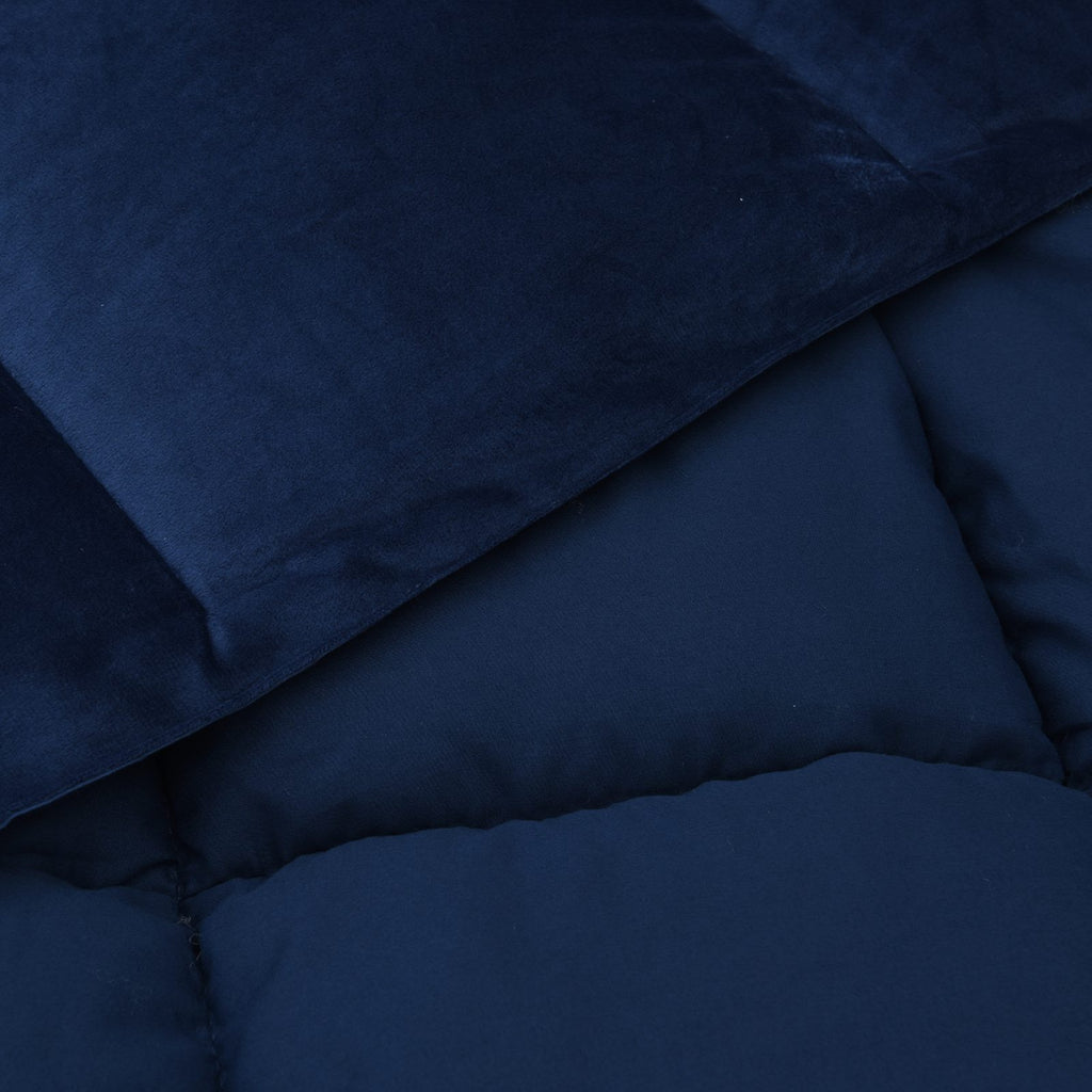 Duvet Estivo Trapuntato Blu Scuro 135 x 220 cm Microfibra