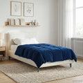 Duvet Estivo Trapuntato Blu Scuro 135 x 220 cm Microfibra