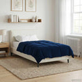 Duvet Estivo Trapuntato Blu Scuro 140 x 220 cm Microfibra