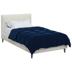 Duvet Estivo Trapuntato Blu Scuro 155 x 220 cm Microfibra
