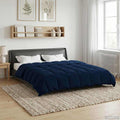 Duvet Estivo Trapuntato Blu Scuro 220 x 260 cm Microfibra