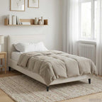 Duvet Estivo Trapuntato Crema 135 x 200 cm Microfibra
