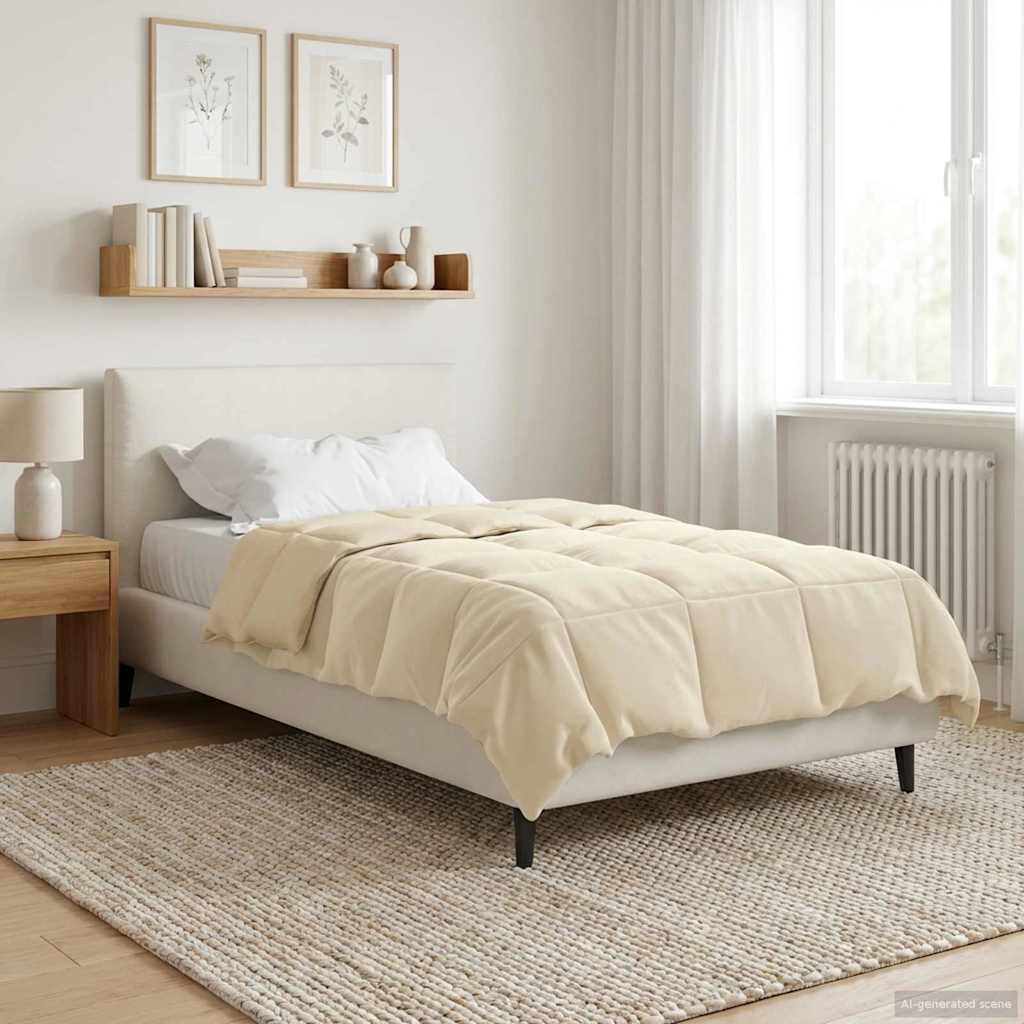 Duvet Estivo Trapuntato Crema 155 x 200 cm Microfibra