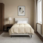 Duvet Estivo Trapuntato Crema 155 x 200 cm Microfibra