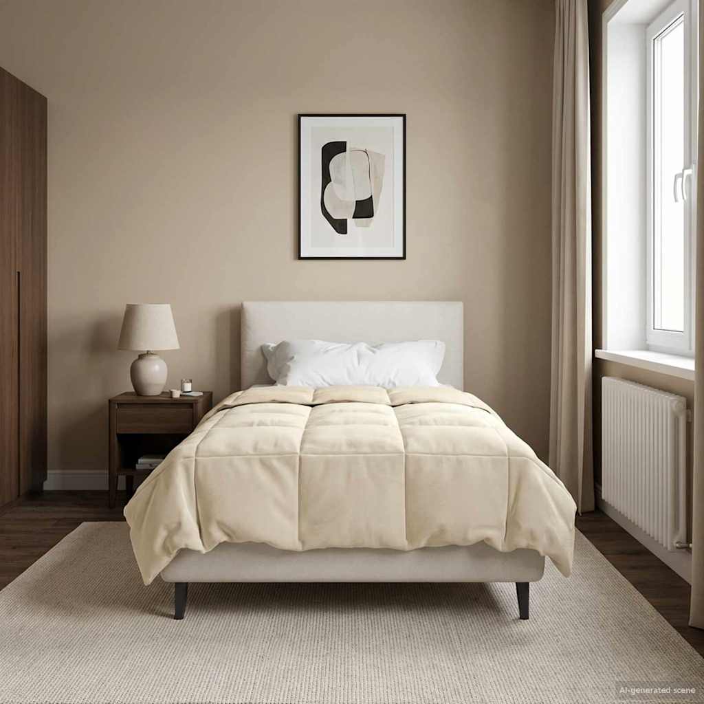 Duvet Estivo Trapuntato Crema 135 x 220 cm Microfibra