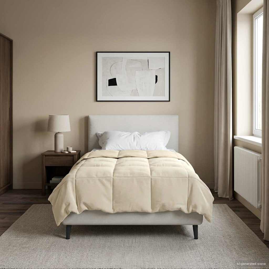 Duvet Estivo Trapuntato Crema 140 x 220 cm Microfibra